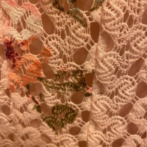 Christian MCLAUGHLIN PINK FLORAL LACE DRESS SIZE 14 - Picture 4 of 7